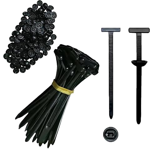 100Pcs Nylon Universal Cable Tie Buckle-Heavy Duty Self-Locking Zip Ties Holder,Multipurpose Plastic Cable Ties Tool, UV Resistant Zipties High