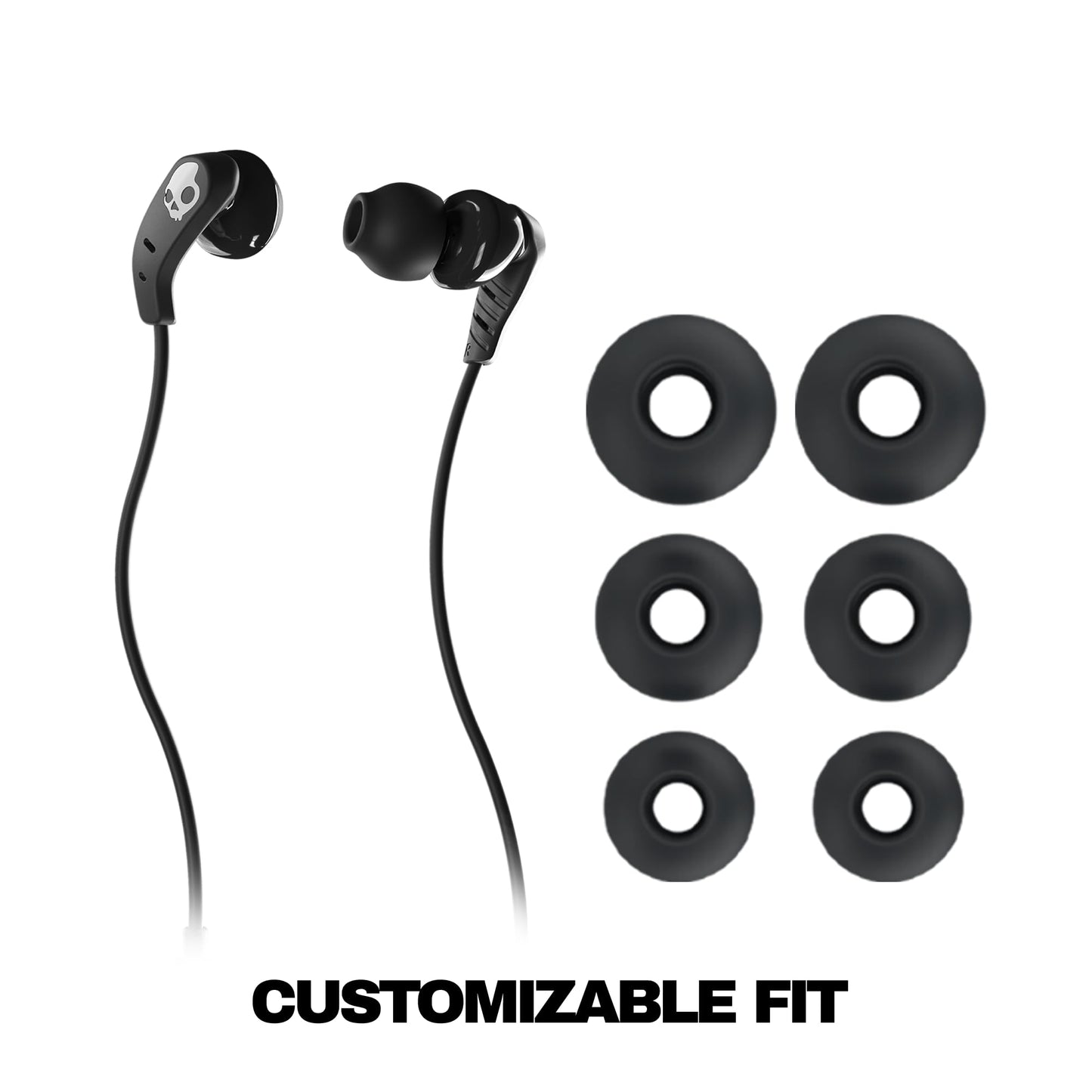 Skullcandy Set USB-C Wired Earbuds with Noise Isolating Fit, in-Line Microphone Call and Track Control for iPhone Android, Ear Gel Sizes Included