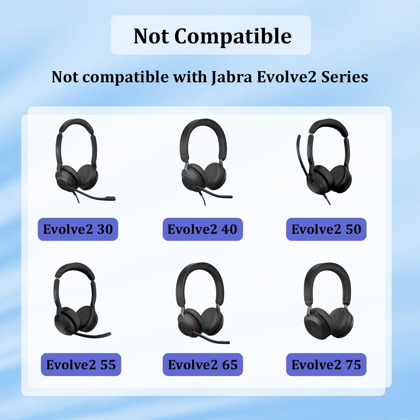 Ear Pads for Plantronics Headset Replacement Ear Cushions Compatible with Plantronics Blackwire C310 C320 C3200 C3210 C3220 C3320 Jabra Evolve 65 40