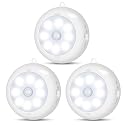Reoshine Motion Sensor Light Indoor, LED Night Light Closet Lights, Under Cabinet Lights, AA Battery Operated Stick on Wireless Puck Lights for Wall