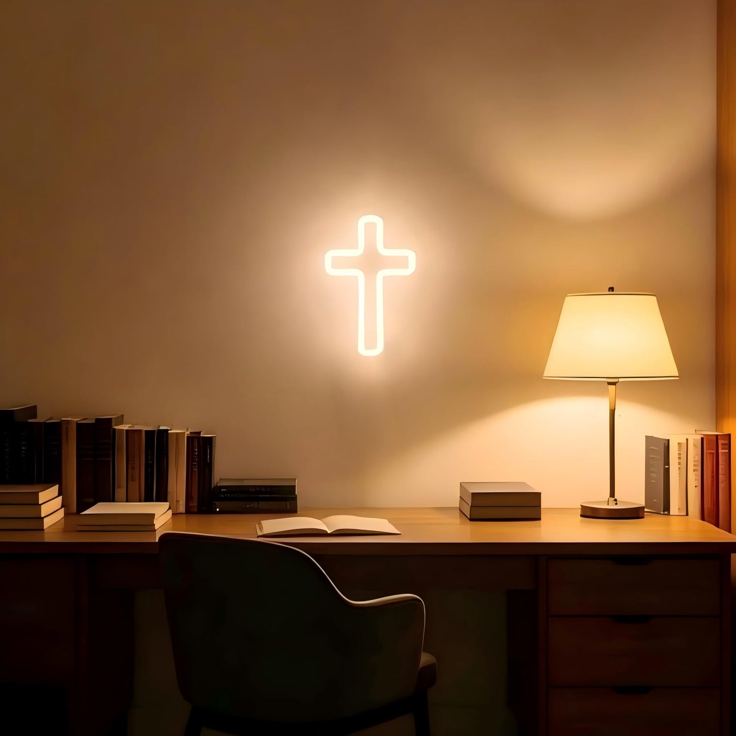 Neonawall Cross Neon Sign for Wall Decor Light Up Letters Religious Led Sign Birthday Party Gifts Led Decorative Night Signs Room Decor Christmas Gift