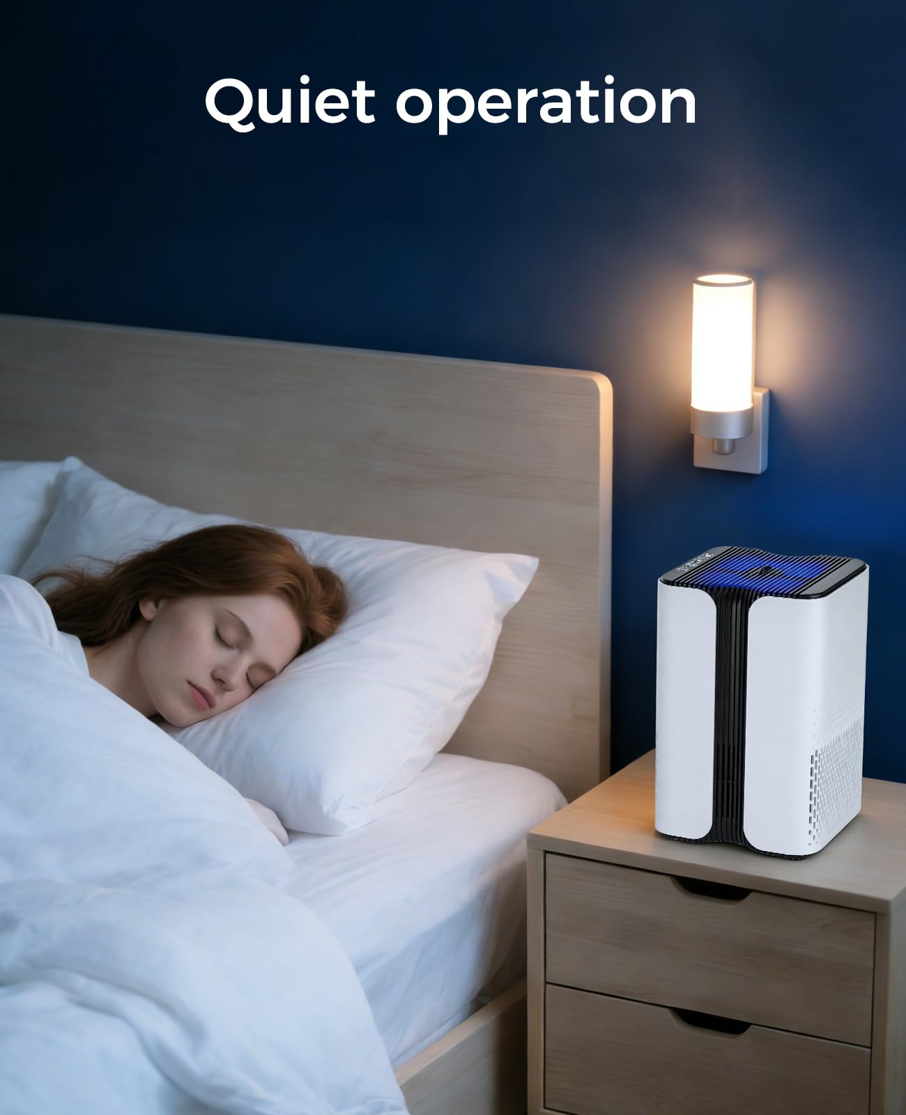 Home Air Purifiers SIESEAN Desktop Air Purifier for Bedroom, Small Room & Office, True HEPA Air Cleaner with Essential Oil Diffuser & Ambient Night
