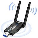 Wiisdatek USB WiFi-Adapter for Desktop PC, AC1300Mbps USB 3.0 WiFi Dual Band 5G/2.4G Wireless Network Adapter, Mini WiFi Dongle for Windows 11/10/8/7