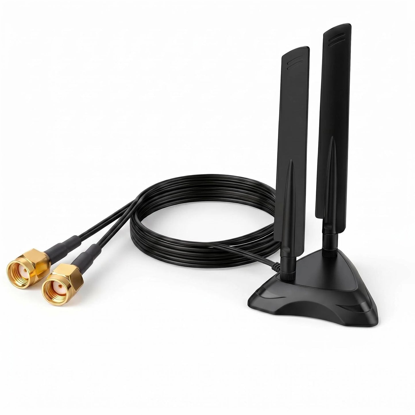 Dual Band 2.4GHz 5GHz 5.8Ghz RP-SMA Gaming WiFi 6E 802.11ac/ax Wireless Antenna with Magnetic Base for Intel AX201 AX200 PCIe NGFF USB Card PC Desktop