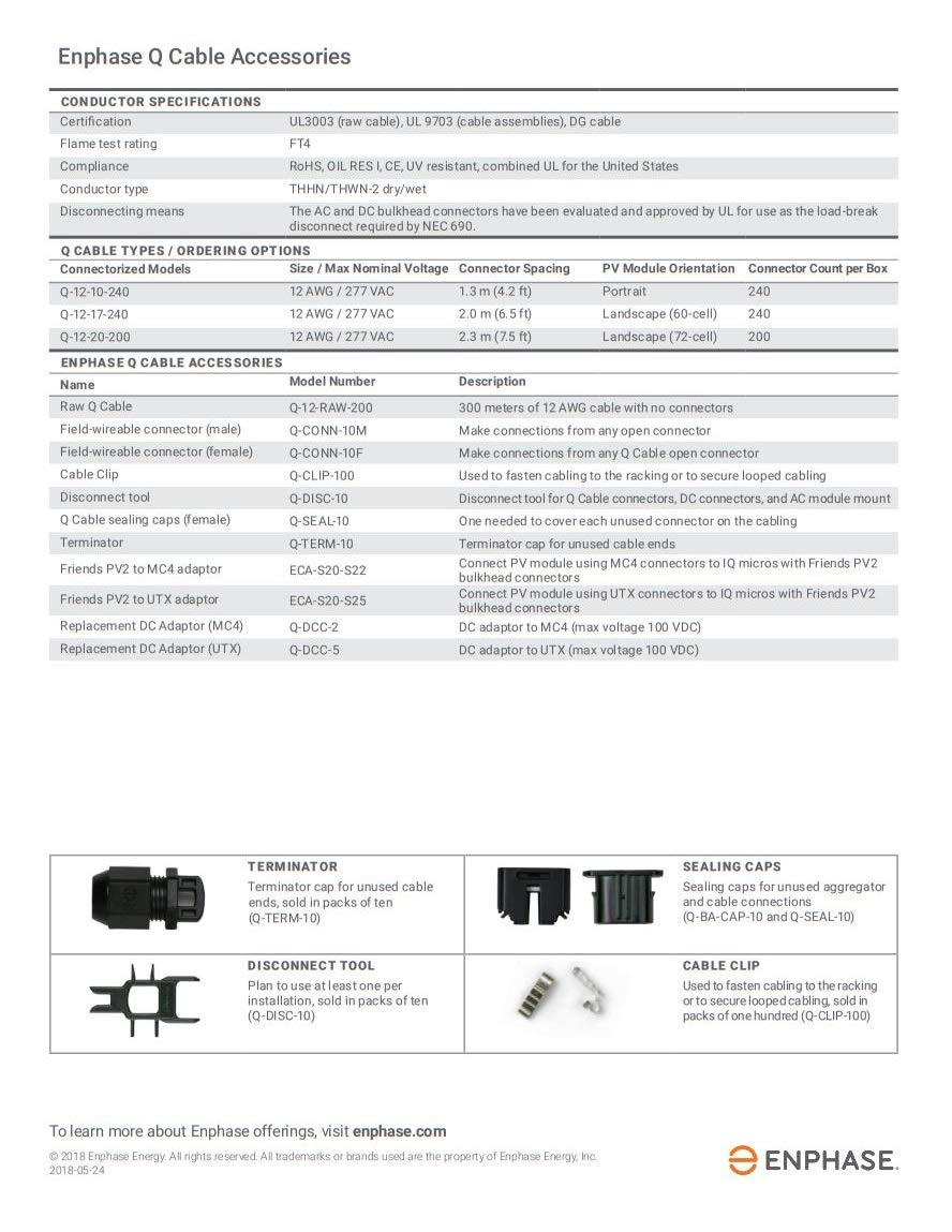 Enphase Q-CLIP-100 Rail Mount Cable Management Clip