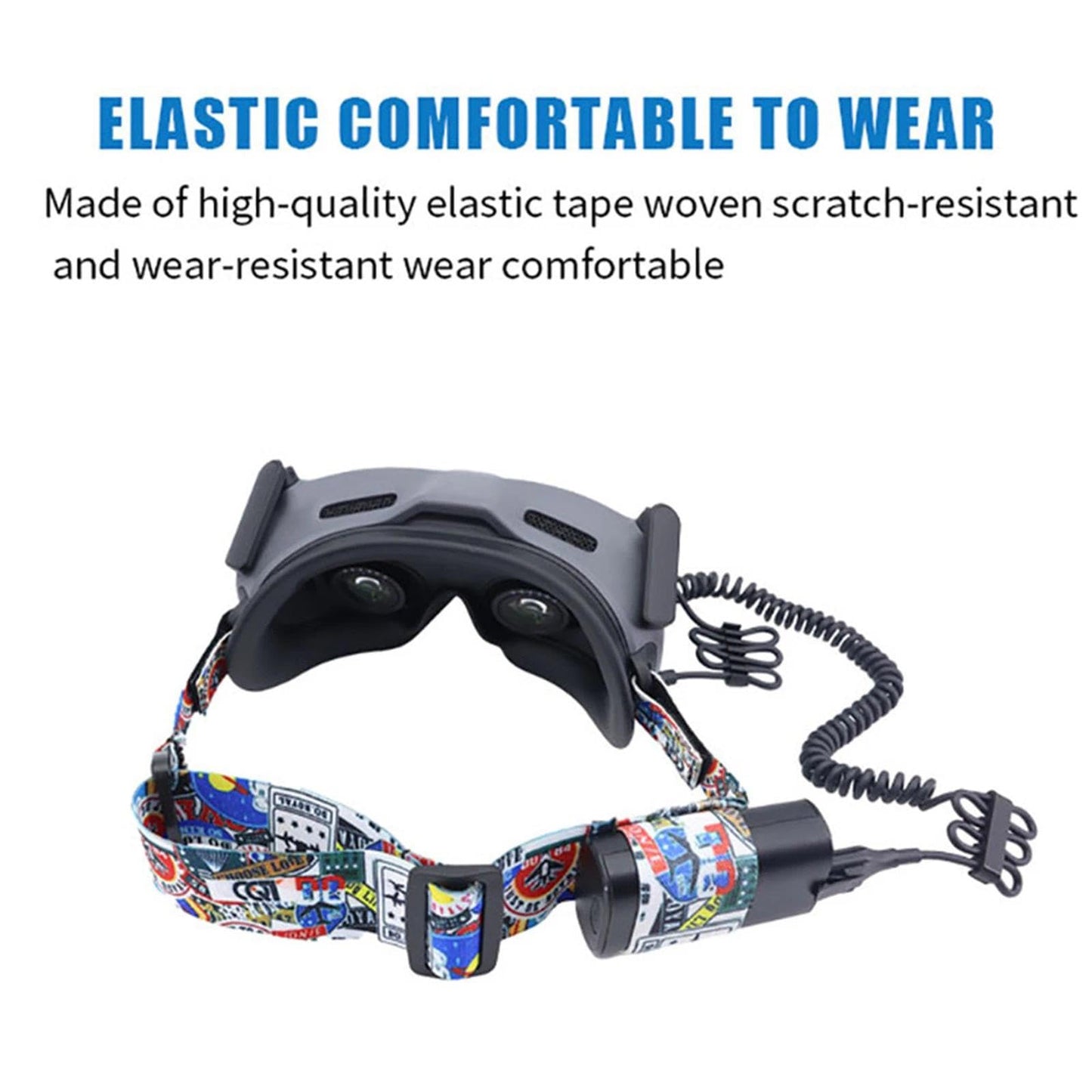 Wtohoby Elastic Headband for Insta360 ANTIGRAVITY A1 Vision, Adjustable Headband for DJI Avata/FPV Drone Goggles 2 / Goggles V2 Flight Glasses