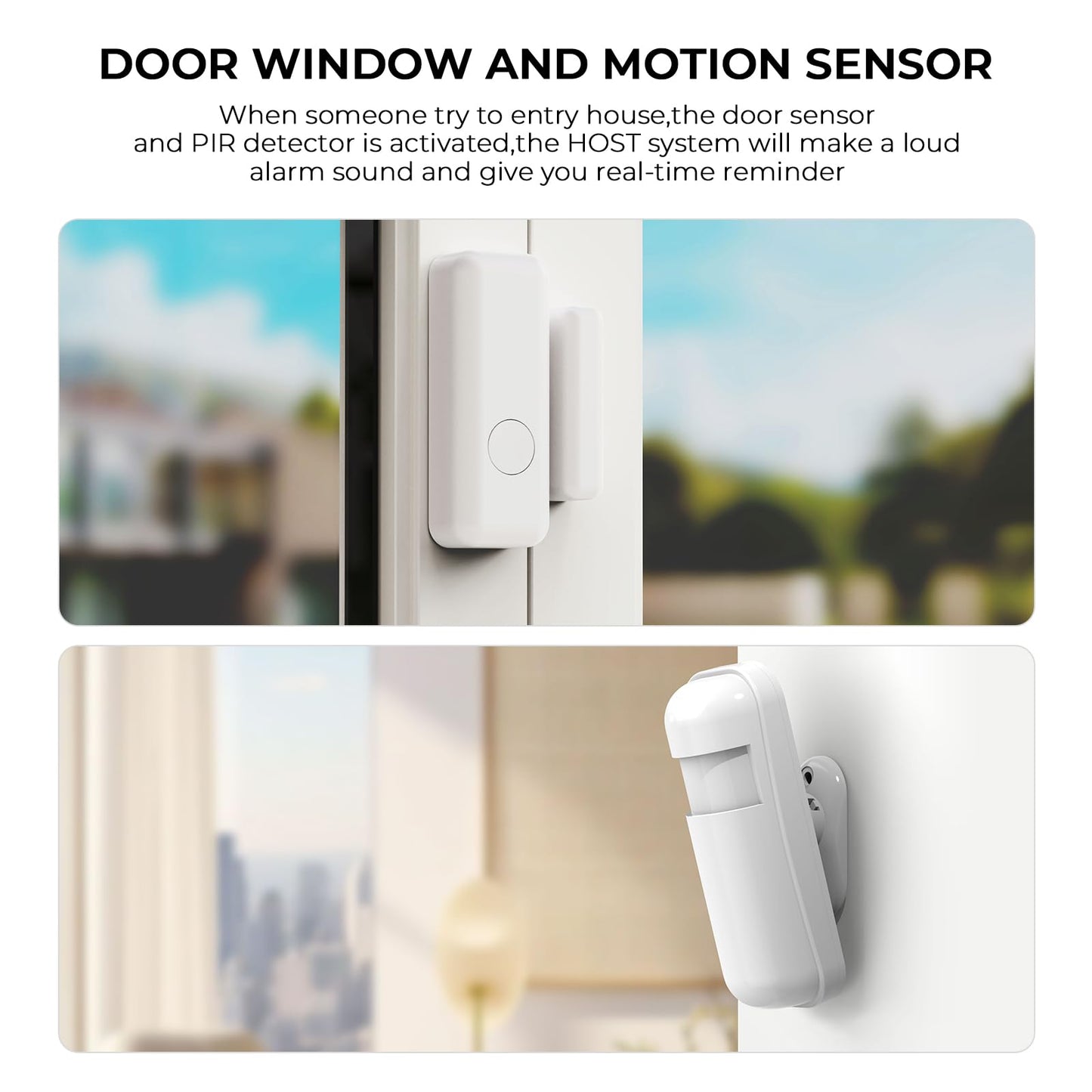 20 PCS Alarm System for Home Security,Wireless Home Security Systems with DIY Expandable Door Sensor,Motion Detector,4G GSM/Tuya App Alerts,Compatible