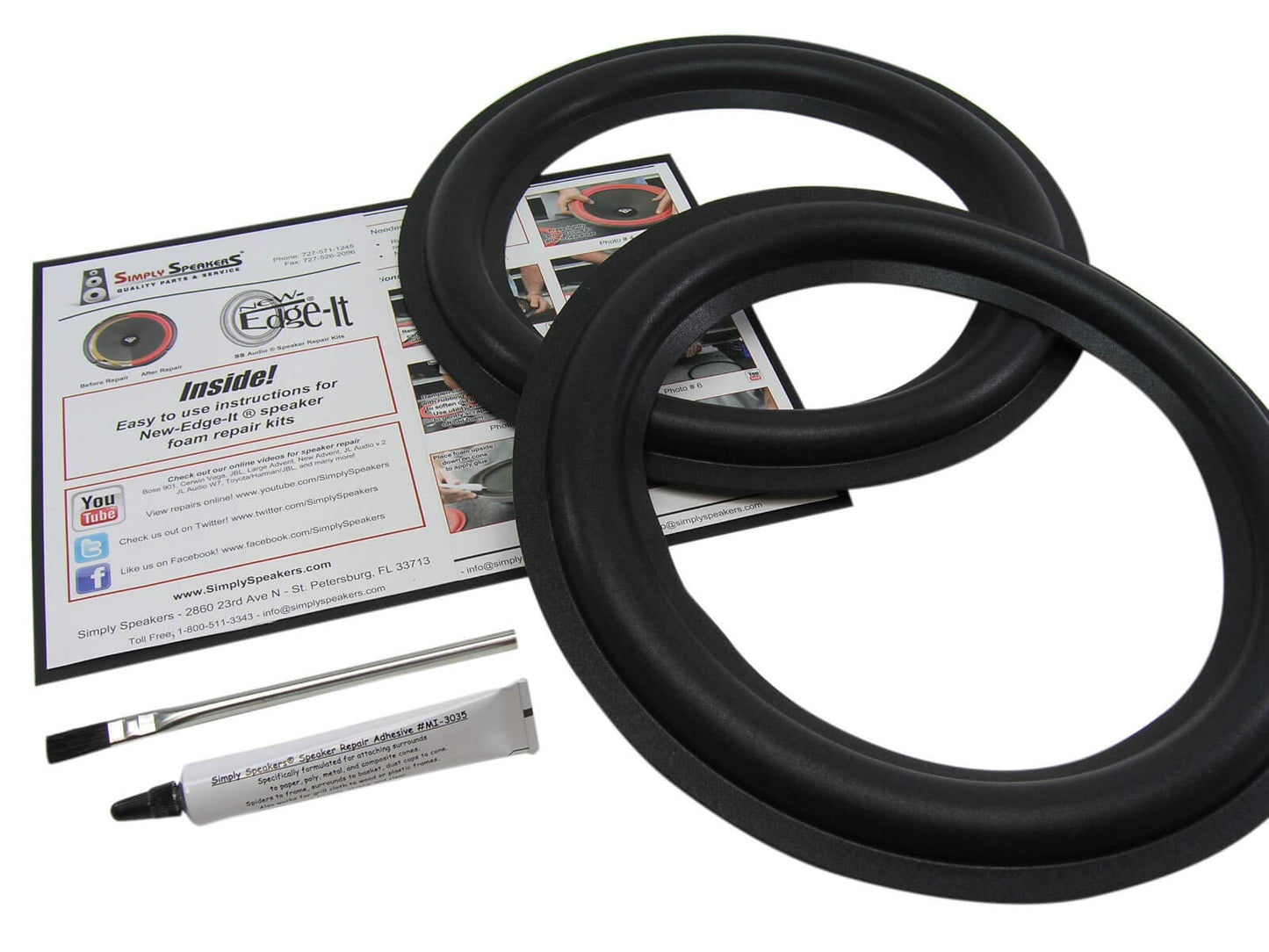 12 Inch Foam Speaker Repair Kit Fits Rockford Fosgate FSK-12 Rockford (Pair)