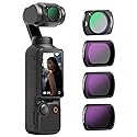NEEWER HD CPL ND16 ND64 ND256 Filter Kit Compatible with DJI OSMO Pocket 3 Creator Combo Accessories Magnetic Action Camera Neutral Density Polarising