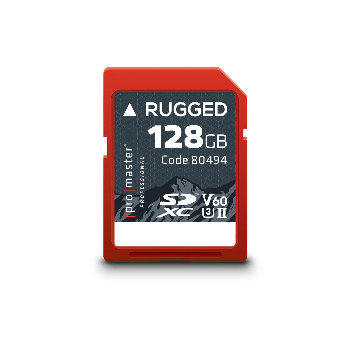 ProMaster SDXC 128GB Rugged UHS-II V60 Memory Card, (Model 80494)