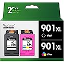 Valuetoner Remanufactured Ink Cartridge Replacement for HP 901 Ink Cartridges 901XL Compatible for HP Officejet 4500 G510a J4524 J4540 J4550 J4580