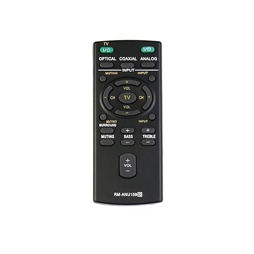 RM-ANU159 Replacement Sound Bar Remote Control Applicable for Sony Soundbar HT-CT60/C SA-CT60 SS-WCT60 HT-CT60 HTCT60 SACT60 HTCT60C SSWCT60 RM-ANU160