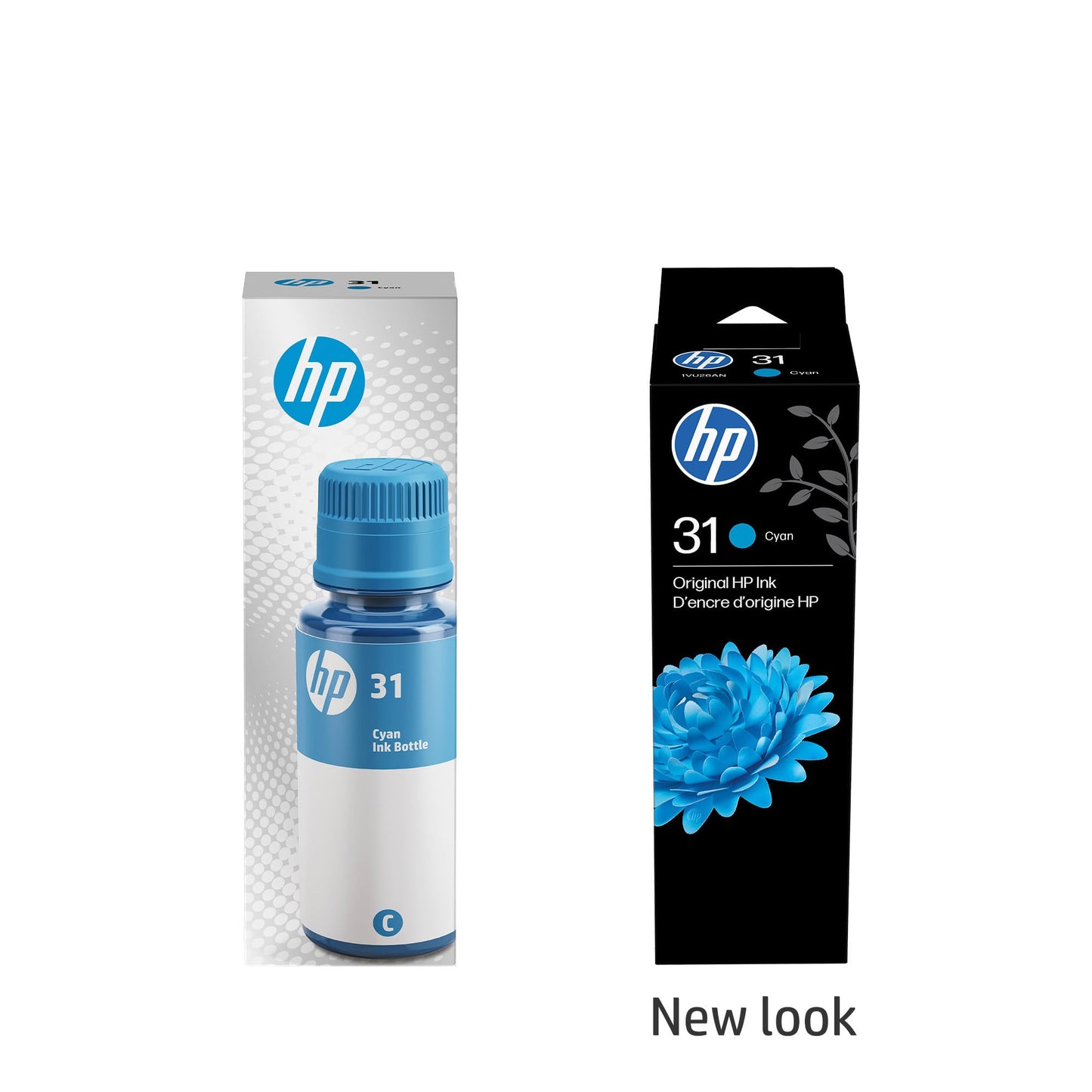 HP 31 | Ink Bottle | Cyan |Up to 8,000 Pages per Bottle|Works Smart Tank Plus 651 and Smart Tank Plus 551 | 1VU26AN | Packaging May Vary
