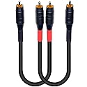 ukiism 14AWG RCA Cable Heavy Duty Waterproof, Phone Male to Male Stereo Audio Cable for Subwoofer/amp/HiFi & Home Cinema/Blu-ray/Speakers/TV-2