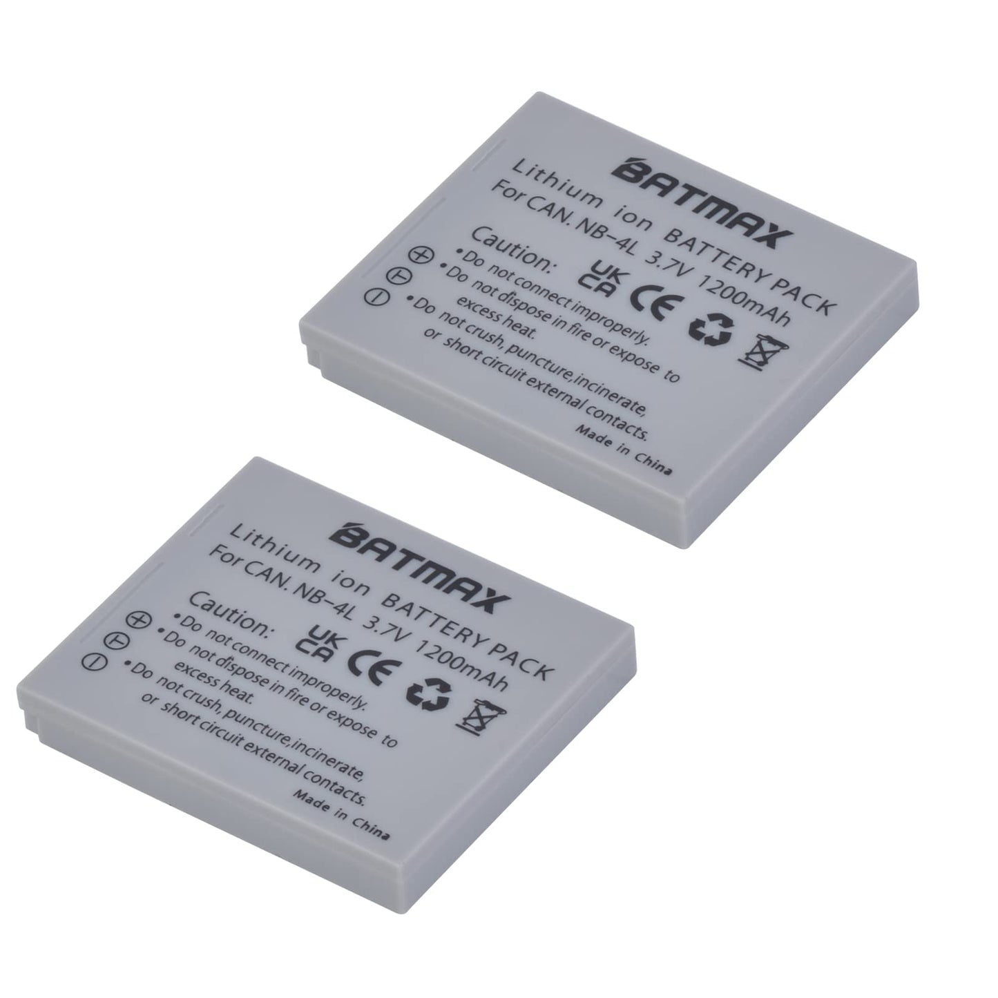 Batmax 2Pcs NB-4L Battery + LCD USB Charger for Canon PowerShot ELPH 100 HS,300 HS,SD400,SD600,SD750,SD780 is,SD960 is,SD1000,SD1100 is,310