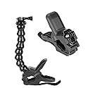 NEEWER Flexible Clamp Mount Compatible with GoPro DJI Action Cameras, Jaw Flex Super Clamp Holder, Desk Pole Clip Mount with Tube & Adapter