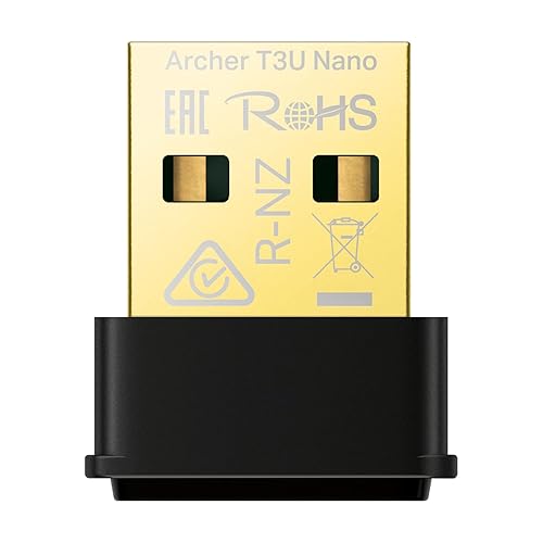 TP-Link Nano USB WiFi Adapter for PC(Archer T3U Nano)-AC1300 2.4G/5G Dual-Band Wireless Network Transceiver Adapter for Desktop PC, Travel Size