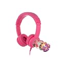 BuddyPhones Explore Plus | Foldable Kids Wired Headphones, Built-in Audio Sharing Cable with in-Line Mic - SafeAudio Volume-Limiting for Kindle, iPad