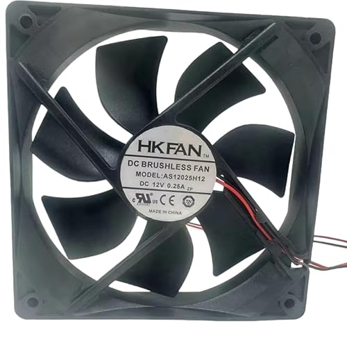 AS12025H12 12V 0.25A 120MM Fan - 12CM 12025 2-Wire Cooling Fan