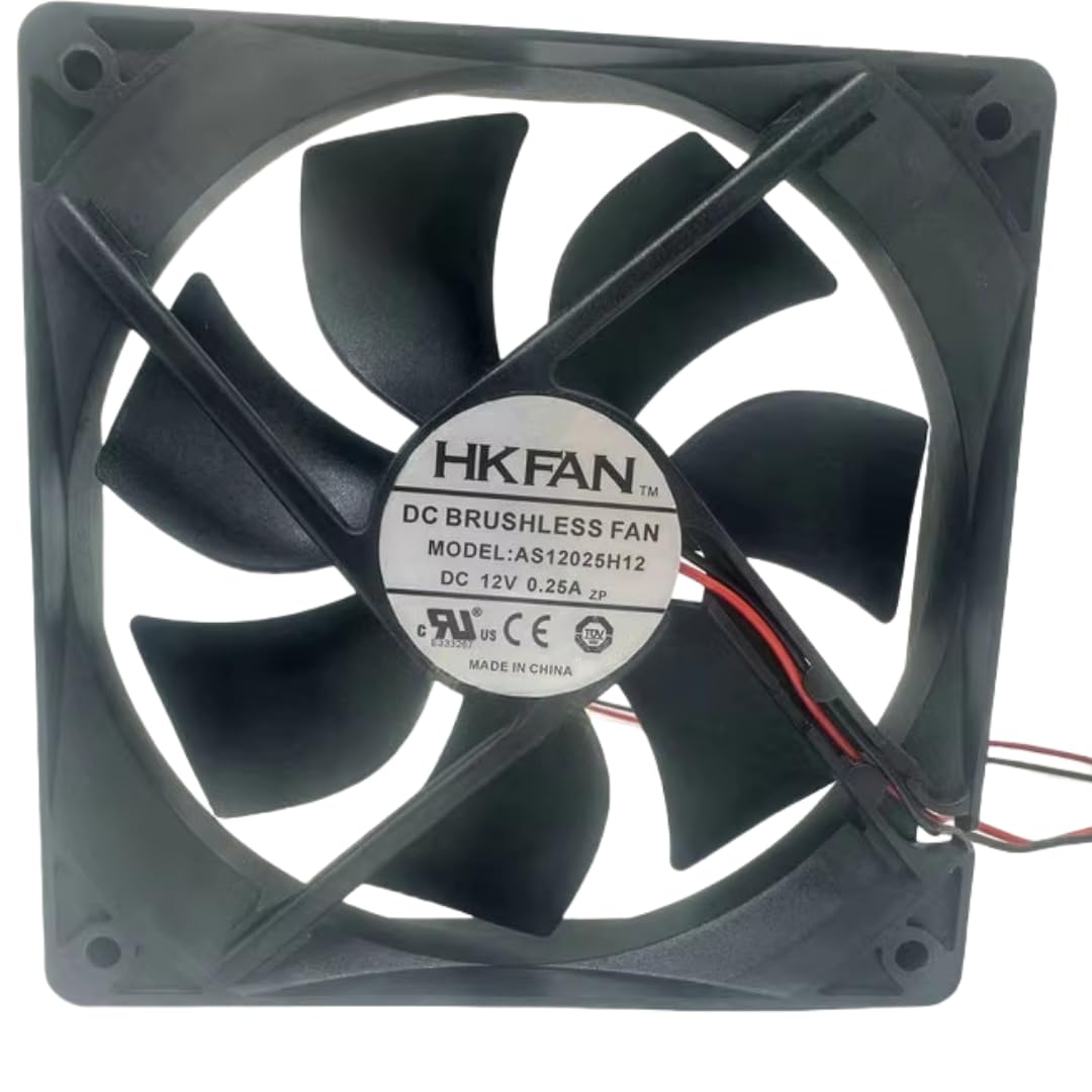 AS12025H12 12V 0.25A 120MM Fan - 12CM 12025 2-Wire Cooling Fan