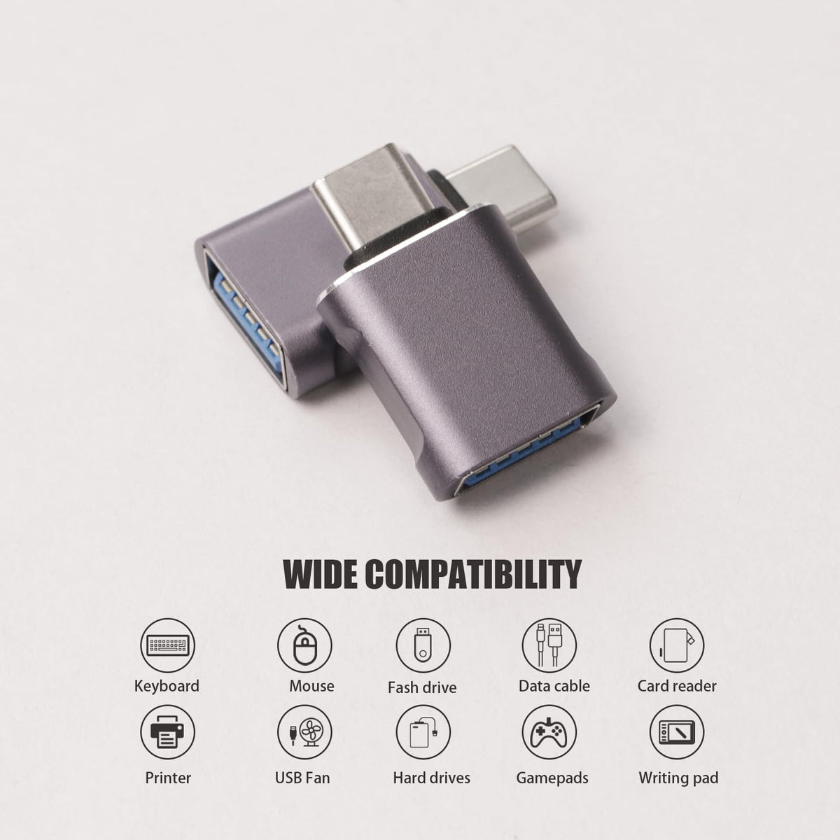 TFAK 10 Pack Up to 10Gbps/120W Usbc to USB Adapter,USA to USB-c adopters,U sb to USB C Connector,Type C Male to a Female Adapter for Charger,Phone…