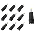 ZYAMY 10pcs DC Power Adapter 5.5x2.1mm Female Jack to 4.0x1.7mm Male Plug Electrical Socket Adapter Plug Converter