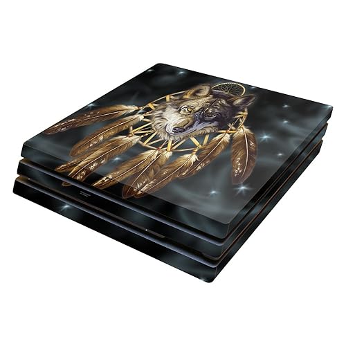 MightySkins Skin Compatible with Sony PS4 Pro Console - Wolf Dreams | Protective, Durable, and Unique Vinyl Decal wrap Cover | Easy to Apply, Remove