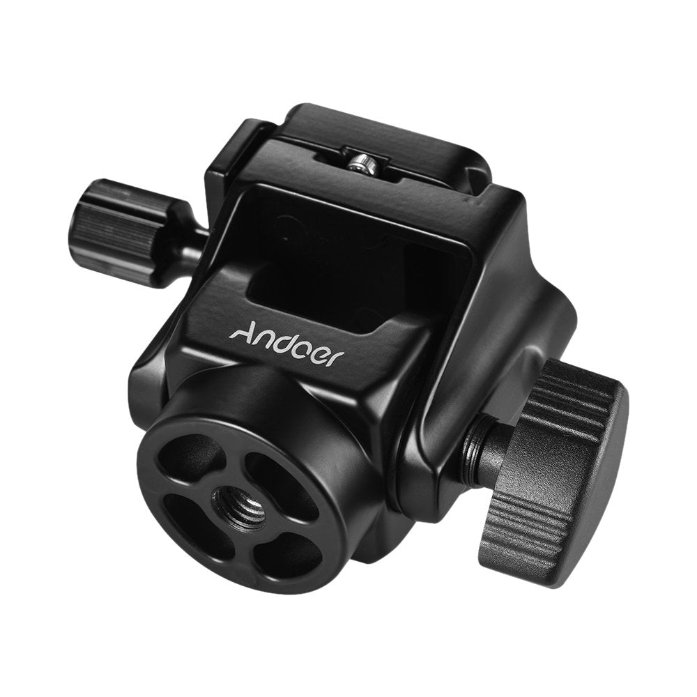 Andoer Monopod Head, M-12 Monopod Tilt Head Panoramic Head Telephoto Bird Watching with Quick Release Plate