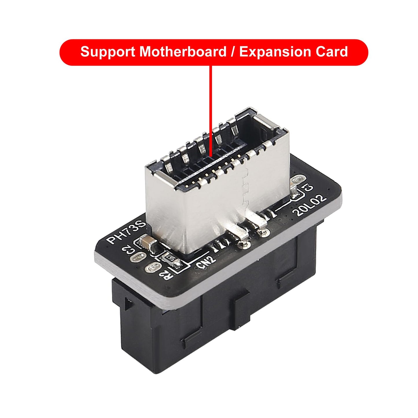 XIITIA 3pcs Vertical USB C Header Adapter, USB Front Panel Adapter, USB 3.1 Key-A Type-E to USB 3.0 20Pin Header Converter for Type C Motherboard