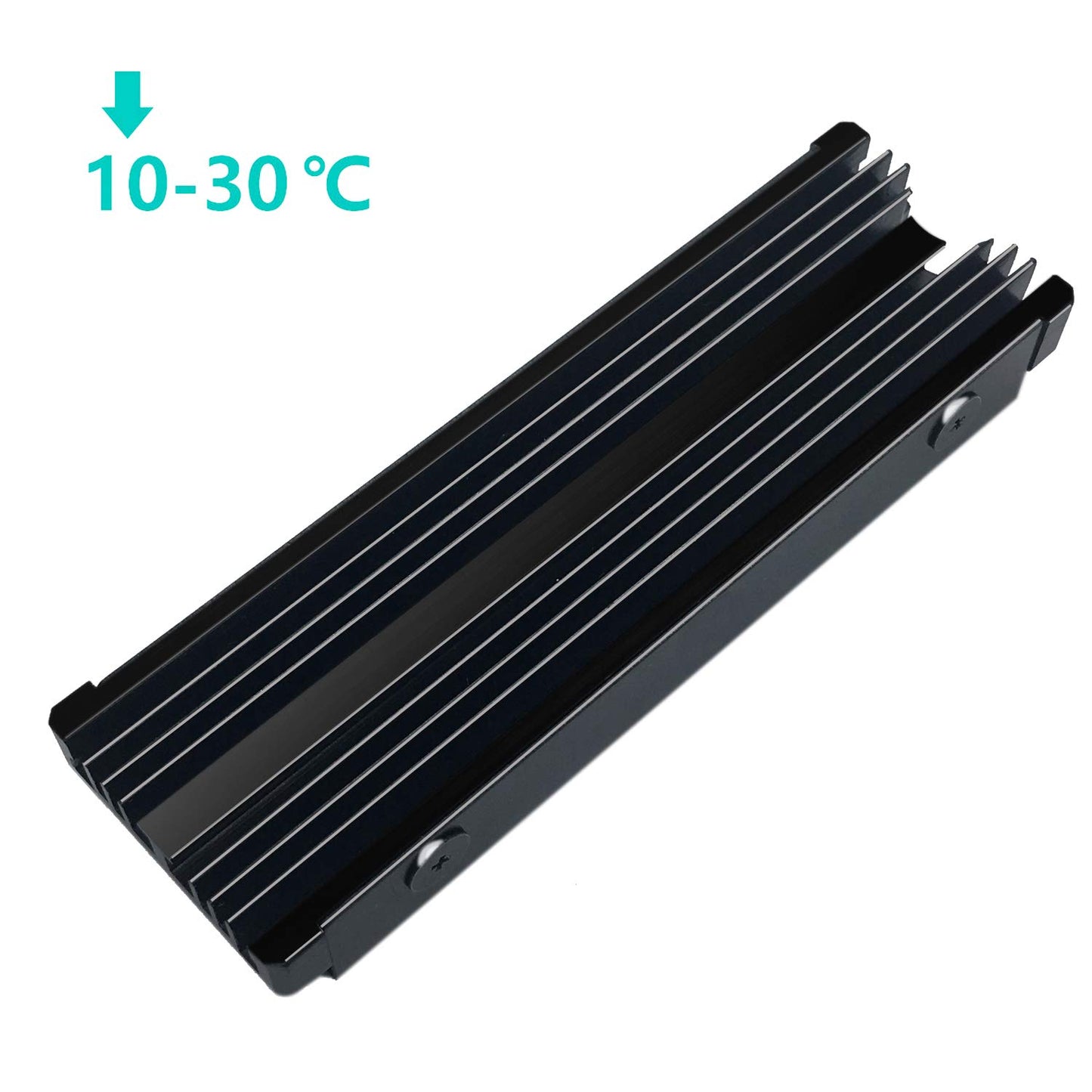 M.2 NVMe Heatsink, 2280 SSD Heat Sink for Single/Double Sided With Thermal Silicone Pads for PC/PS5 PCIE or SATA SSD (2PCS)