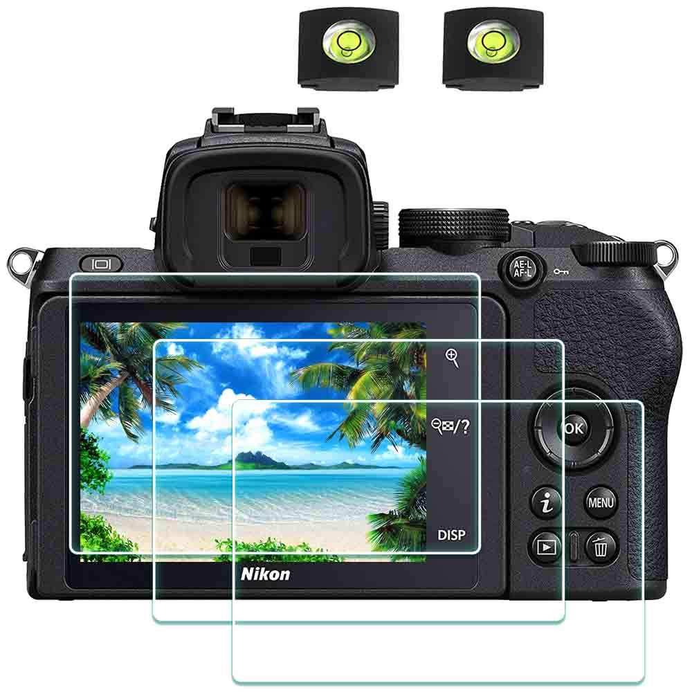 ULBTER Z50 Screen Protector for Nikon Z 50 Z50 Mirrorless Digital Camera & Hot Shoe Cover, 0.3mm 9H Hardness Tempered Glass Saver Anti-Scrach