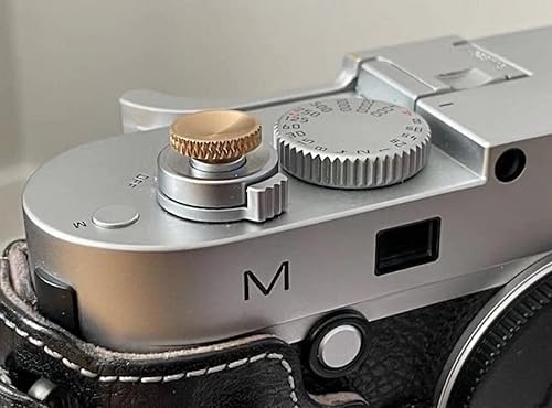 YEWOOP Lf-B Metal Brass Knurled Concave Shutter Release Button Compatible with Fujifilm, Hasselblad, Rolleiflex, Nikon Better Balance & Grip