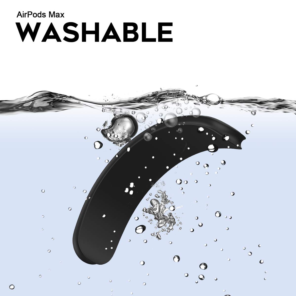 Headband Cover for Apple AirPods Max, WQNIDE Washable Soft Silicone Headphone Headband Protectors/Comfort Cushion/Top Pad Protector Sleeve Compatible