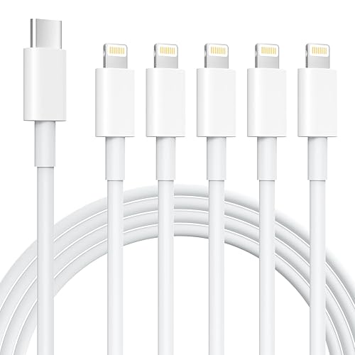 iPhone Charger 5 Pack 6FT USB C to Lightning Cable?Apple MFi Certified?iPhone Charger Fast Charging iphone lightning cable iphone charger cord…