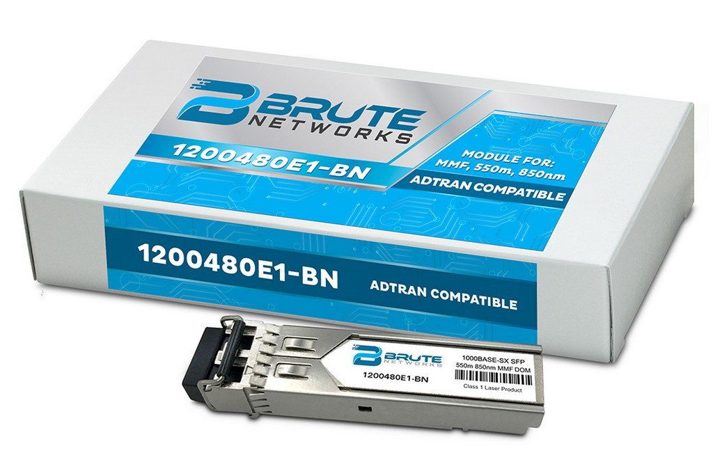 Brute Networks 1200480E1-BN - 1000BASE-SX 550m MMF 850nm SFP Transceiver (Compatible with OEM PN# 1200480E1)