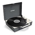 Victrola Re-Spin - Sustainable Suitcase Vinyl Record Player, 3-Speed (33 1/3, 45 & 78 RPM), Belt-Driven Bluetooth Turn Table with Built-in Bass