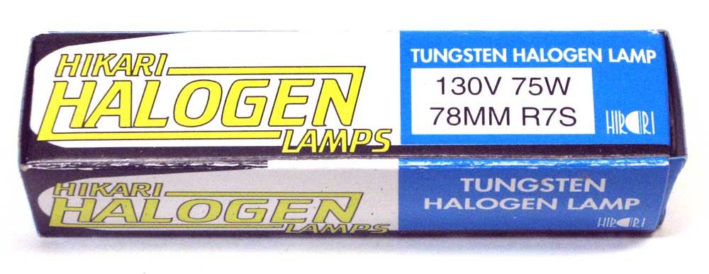 Higuchi J 1007-75 Watt Double Ended Halogen Light Bulb, 78mm Length, 120-130 Volts