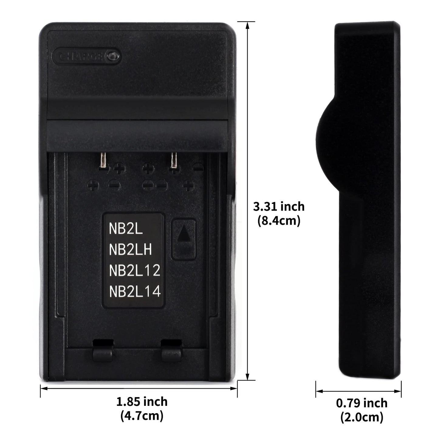 Norifon NB-2L USB Charger for Canon EOS 350D 400D Optura 30 40 50 500 PowerShot G7 G9 S40 S45 S50 S60 S70 S80 ZR100 ZR200 ZR500 ZR800 ZR830 ZR900