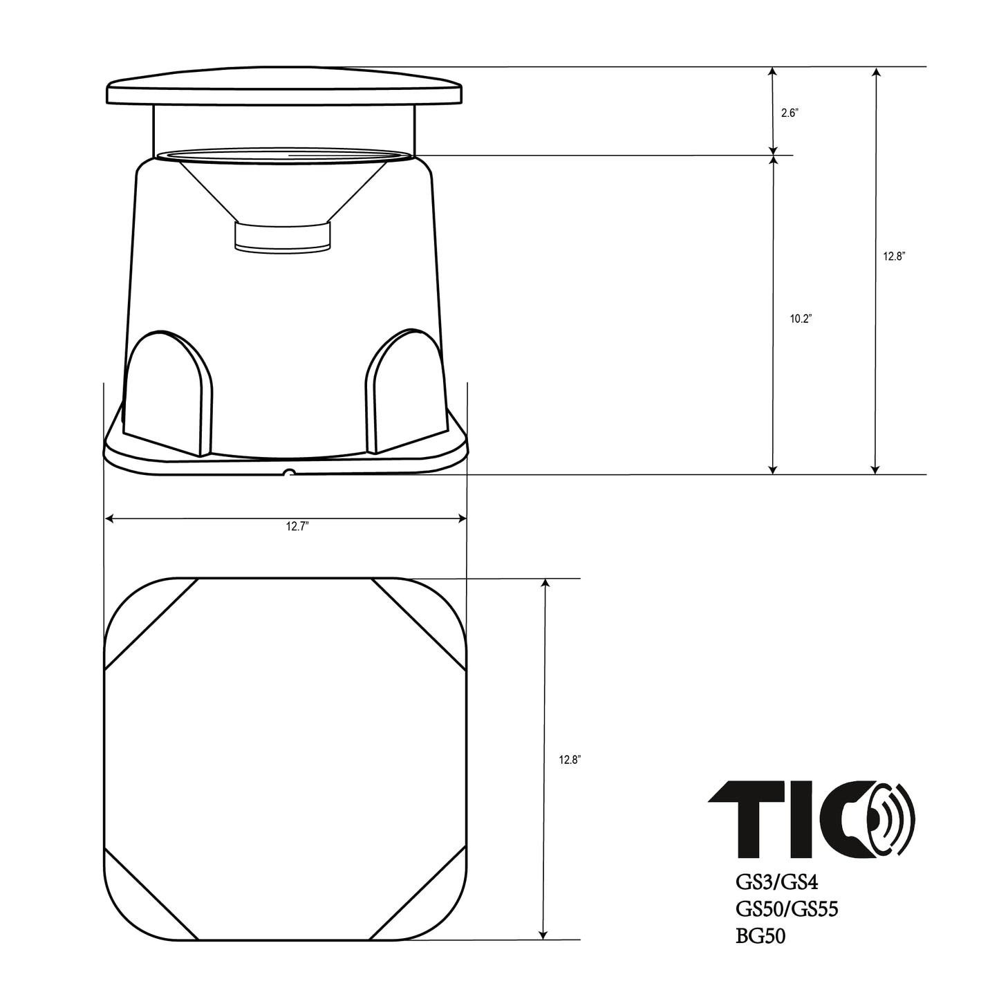 TIC GS50 8" Outdoor Weather-Resistant Omnidirectional In-Ground Subwoofer