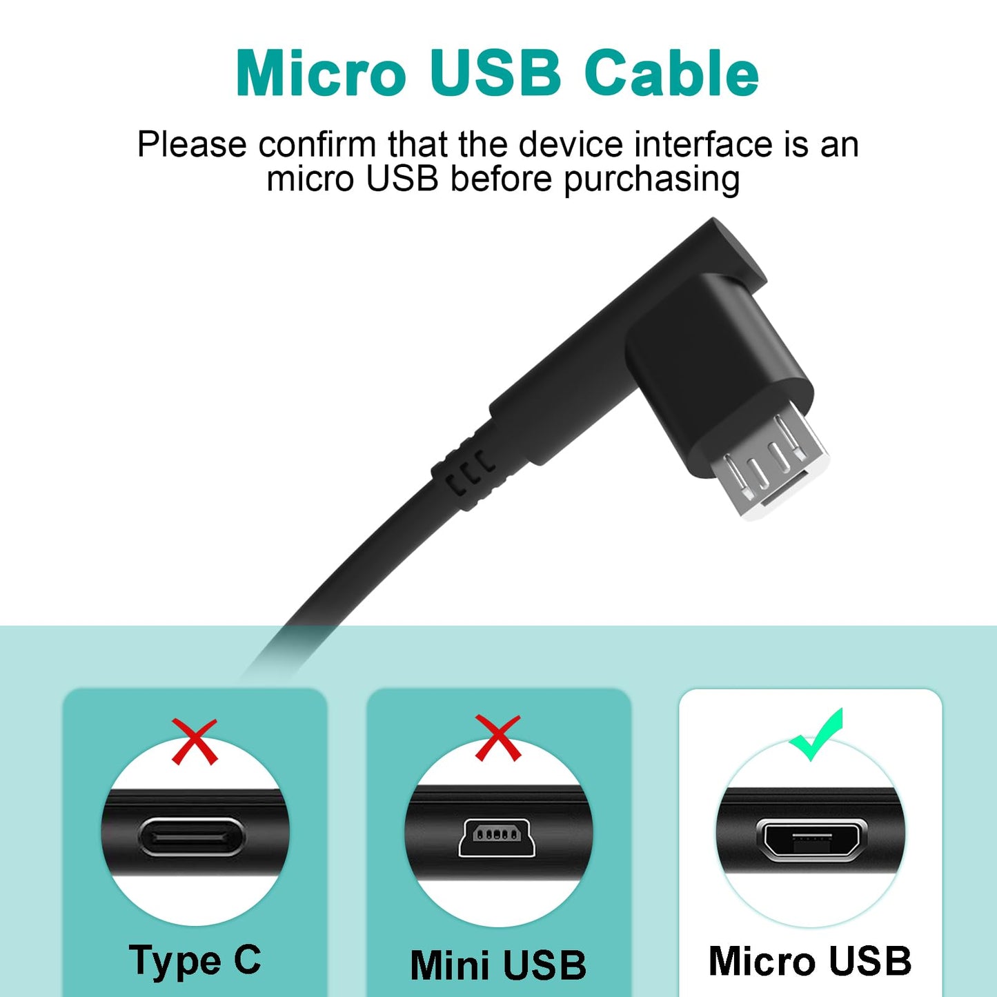 Wacom Micro USB Cable Compatible with Wacom-Intuos CTL480 CTL490 CTL690 CTH480 CTH490 CTH680 CTH690 Tablet and Wacom Bamboo CTL470 CTL471 CTL671