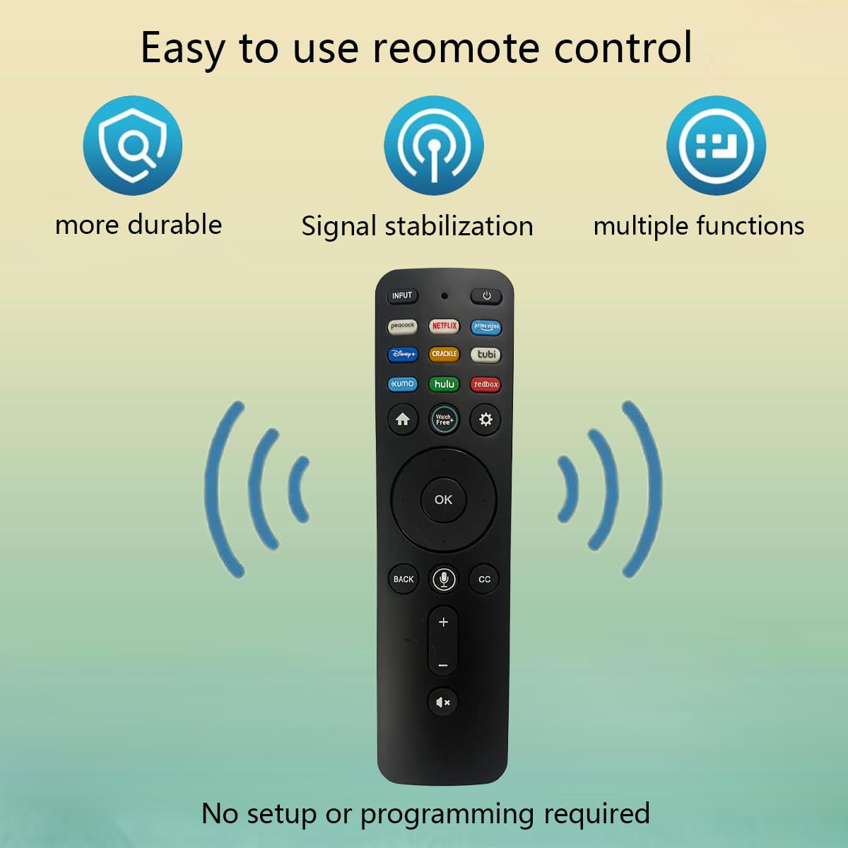 GHUST Voice Remote Control Replacement for vizio Smart TV VHD24M-0810 VHD32M-0807 VHD32M0807 V4K55M-0801 V4K65M-0804 V4K75M-0804 V4K86C-0804