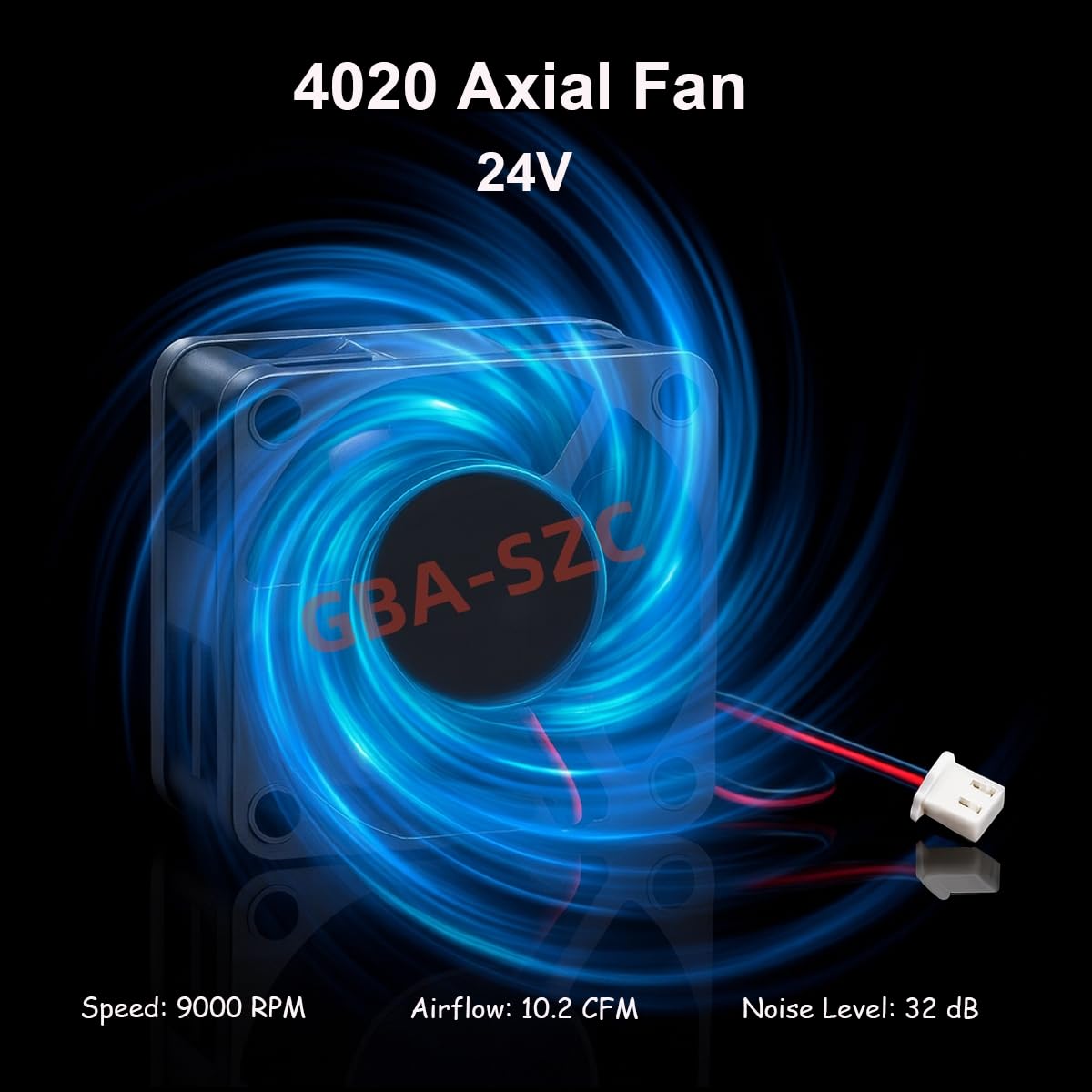 GBA-SZC 4020 Fan DC 24V,40mm x 40mm x 20mm Dual Ball Bearing Brushless Cooling Axial Fan for 3D Printers Extruder Hotend.(2PCS)