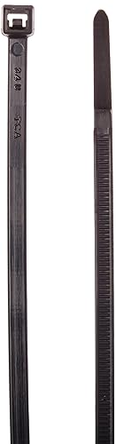 Hellermann Tyton T50L0UVC2 Standard Cable Tie, 15.35" Long, 50lb Tensile Strength, PA66UV, Black (Pack of 100)