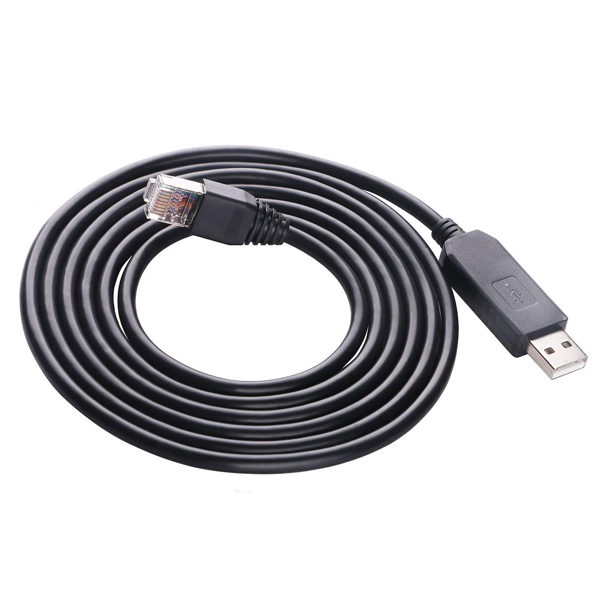 5FT USB Console Cable Compatible for Cisco Juniper Router Switch FT232RL Chip USB to RS232 RJ45 Console Serial Cable for Windows 8, 7, Vista, Mac