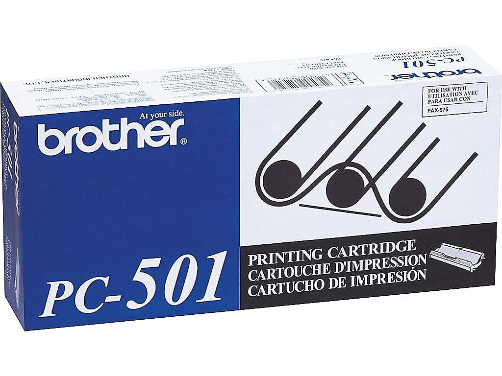 Brother PC501 Thermal Transfer Print Cartridge, Black - in Retail Packaging