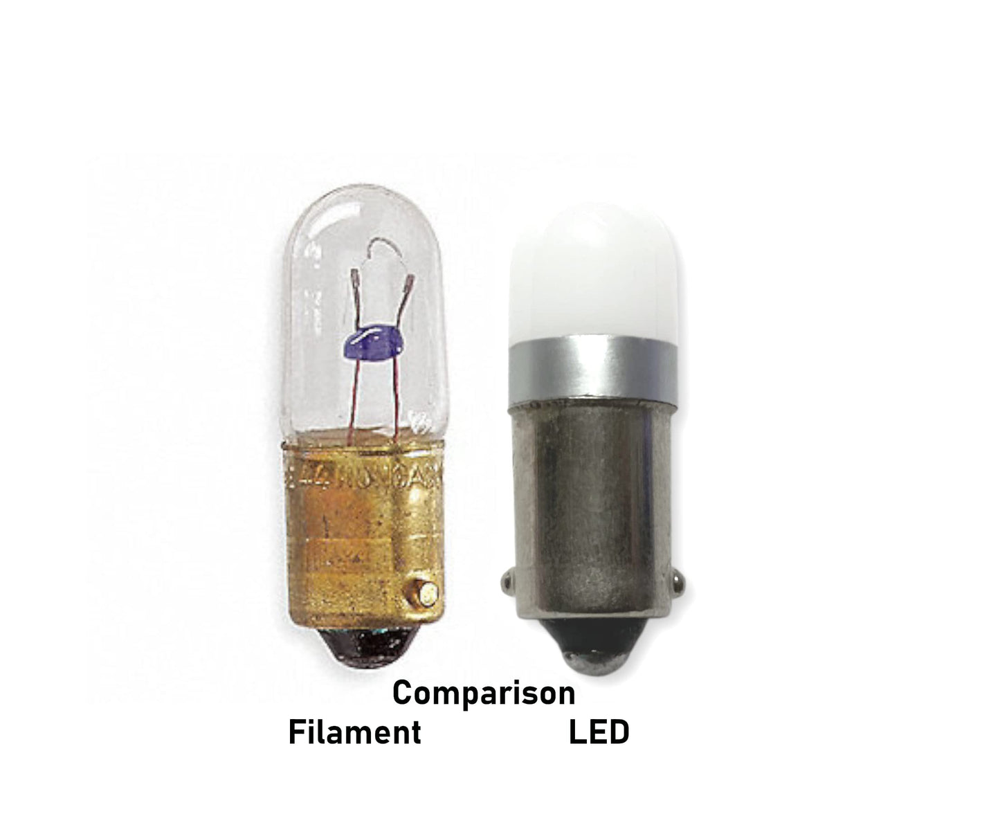 #1813, 1816 Miniature Bayonet LED Replacement | 12/14-Volt | Ba9s Base | Bulb Shape: T10 and T3 1/4 | Replaces Bulb Numbers: 1813 1815 1816 1893 1898