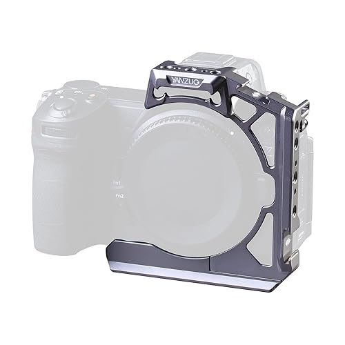 YANZUO Half Cage for Nikon Z6 III, Lightweight Aluminum Camera Rig with Dual Side Arca-Swiss & Dual Cold Shoes, Magnetic Tool Storage for Quick Setup