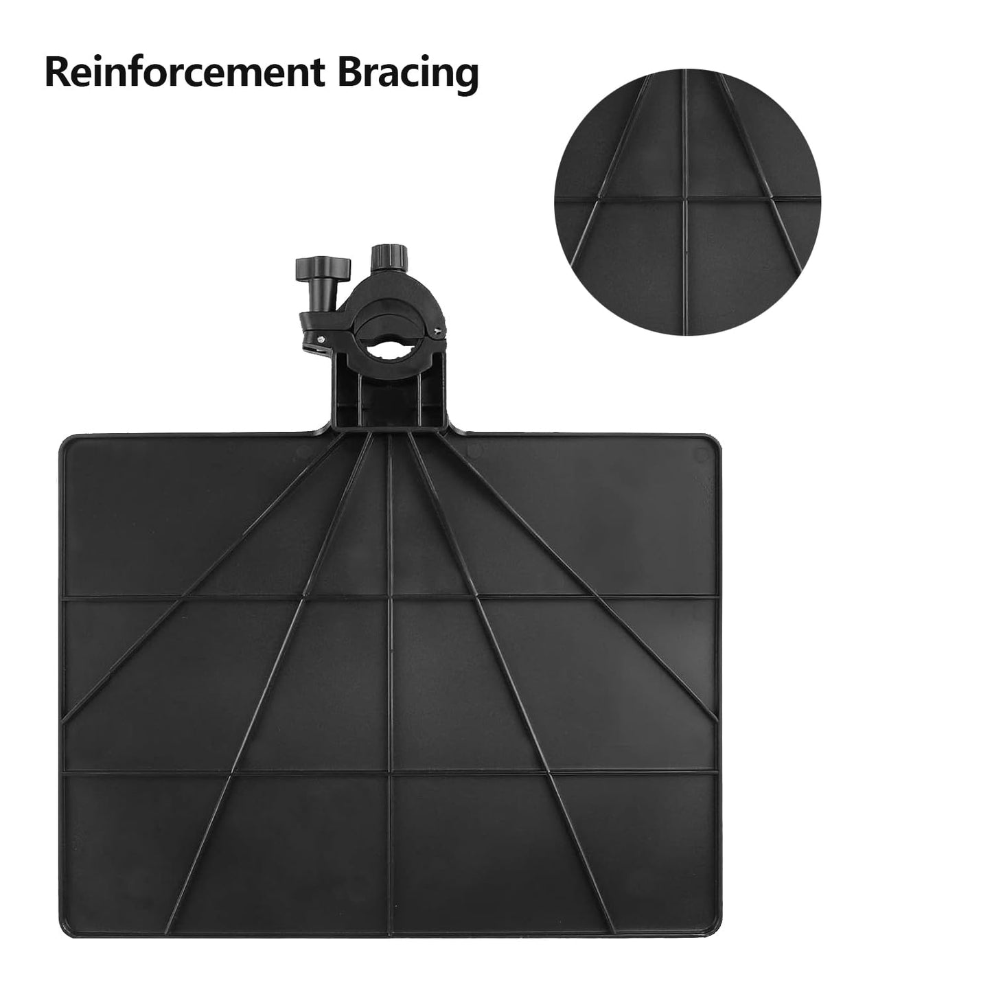 Mic Stand Tray, Soporte Microfono, Tripod Clamp Shelf for Music Sheet, Streaming, Karaoke, Recording - Drum Accessories, Lash Organizer (Small- Not