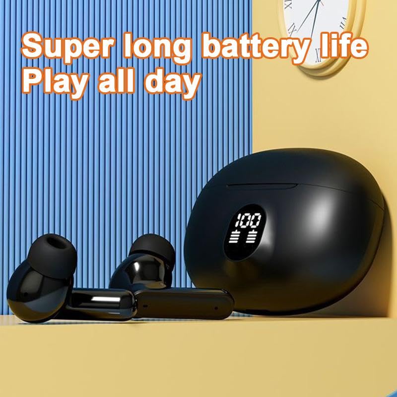 DCBCODGAL Wireless Earbuds, Bluetooth Headphones 30H Playtime Ear Buds with LED Power Display, IPX7 Waterproof Bluetooth 5.3 Earphones in-Ear Earbuds