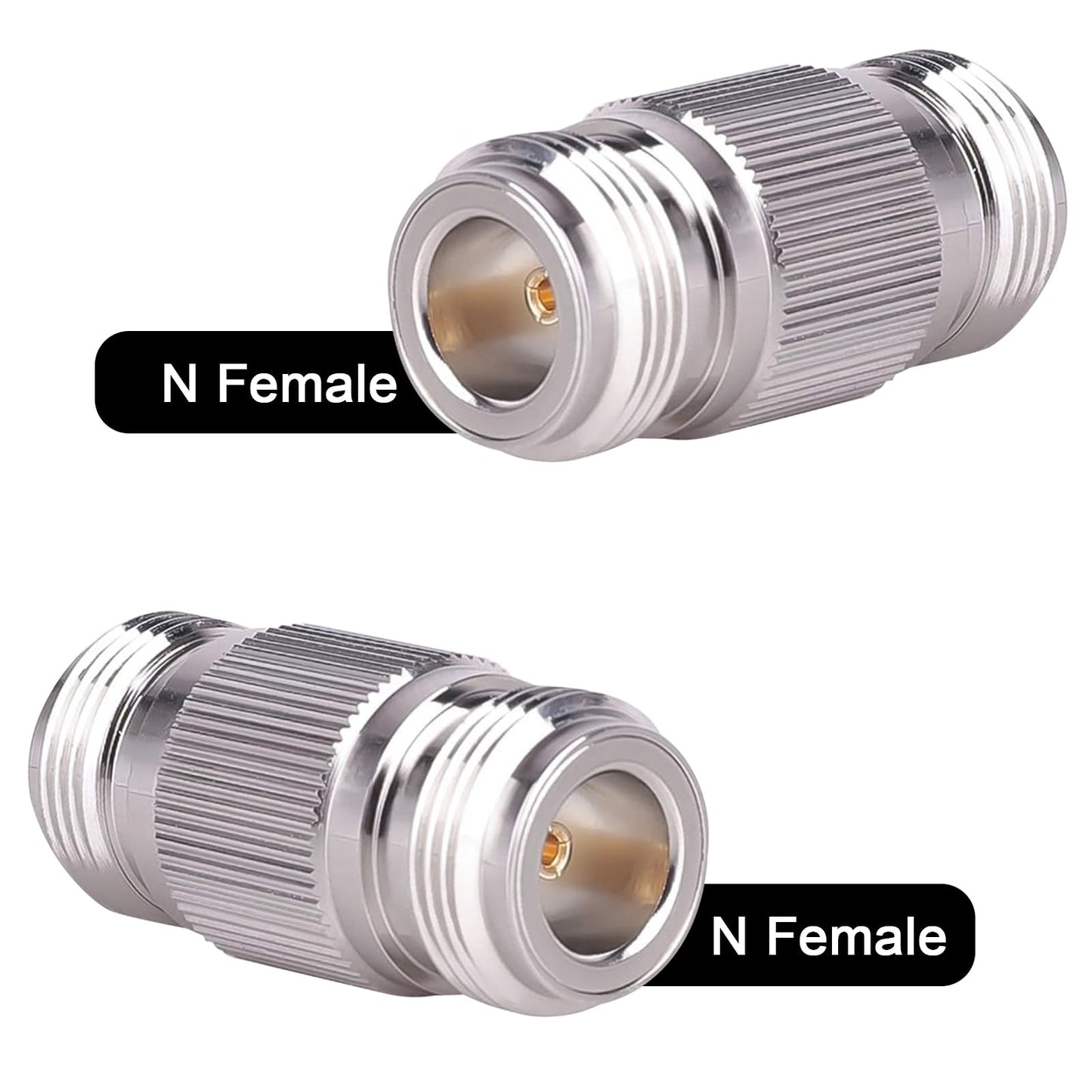 MOOKEERF N Female to N Female Connector Adapter 2 Pack N Barrel Coupler Adapter 50 Ohm Double Female N Connector for RF Coax Cable